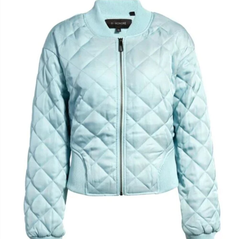 11 Honore Sita Quilted Bomber Jacket